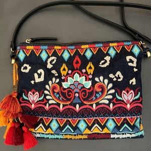 Johnny Was Damisa Denim Crossbody Bag